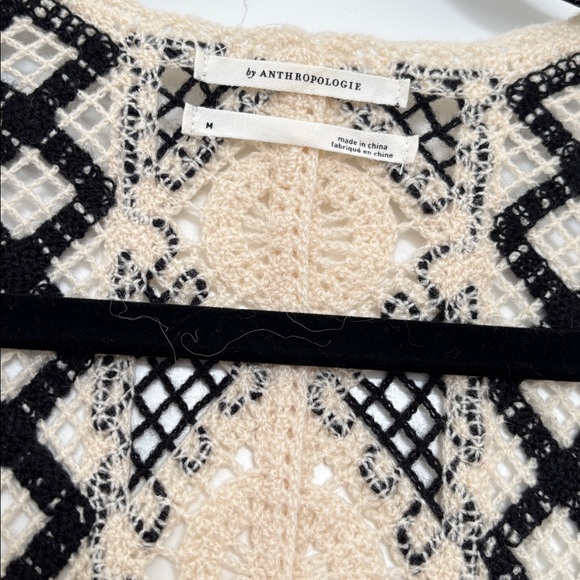 :Price Firm: Anthropologie Crochet Button-down Sweater Vest - Picture 7 of 10